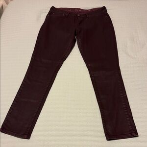 Levis Burgundy Demi Curved Skinny Pants